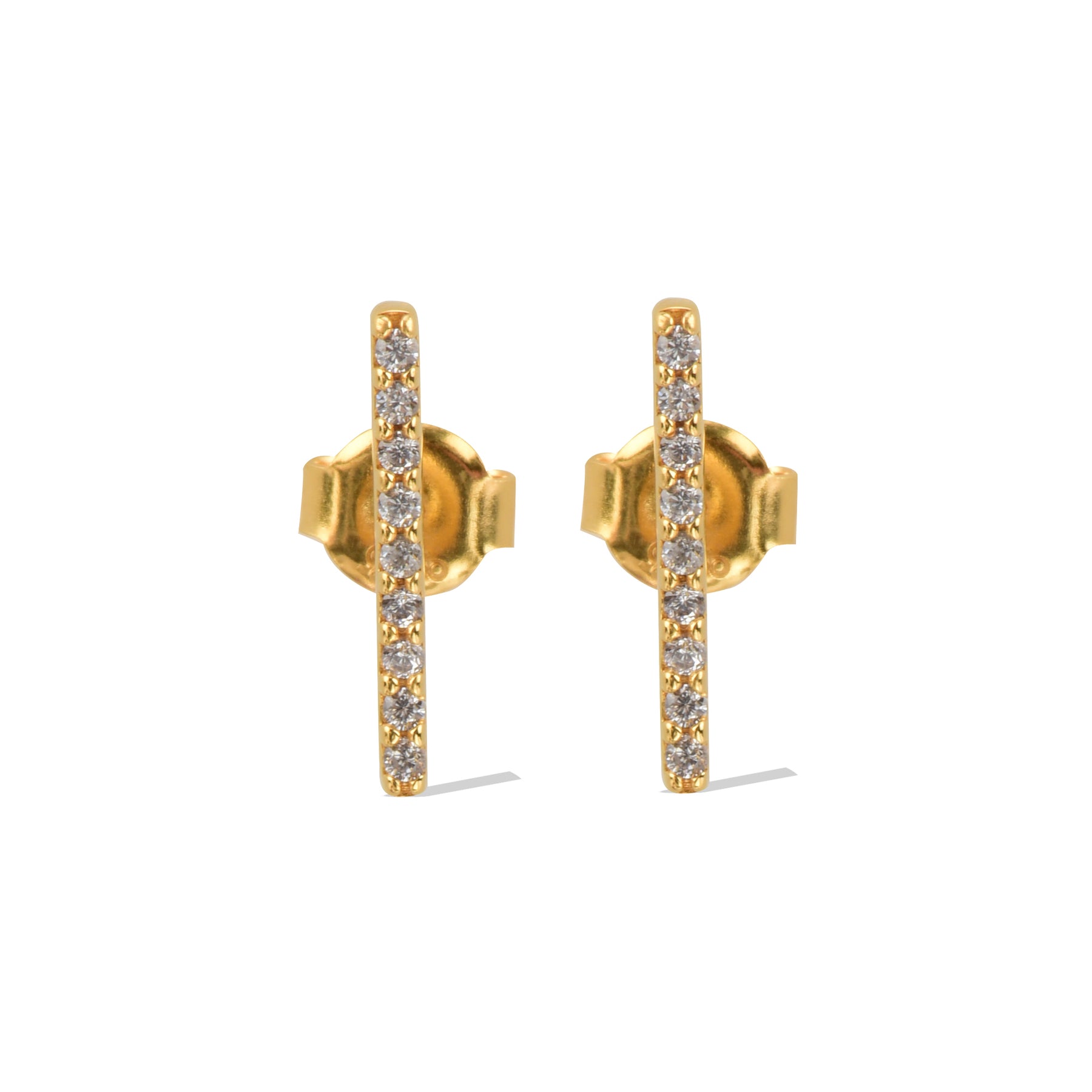 Bar Stud 24K Gold Vermeil Earrings