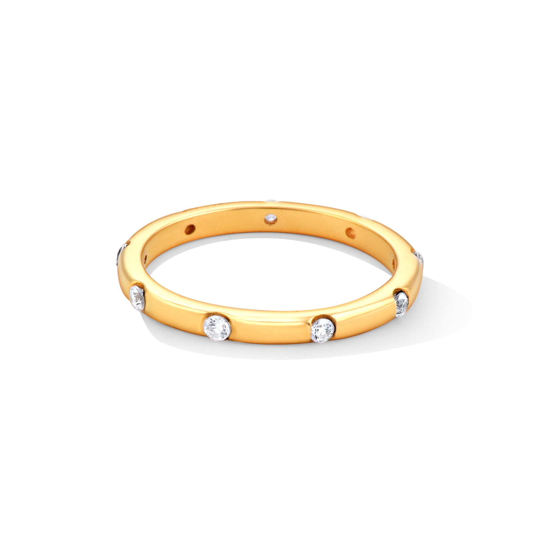 Zirconia Stacker Gold Ring