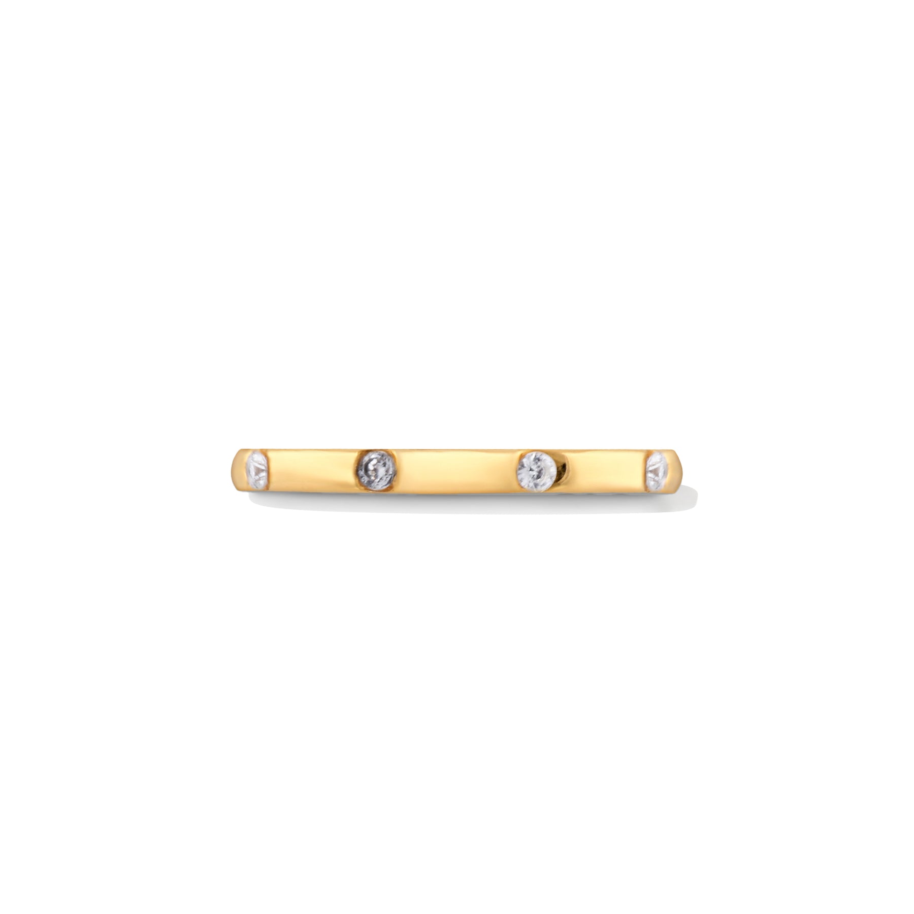 Zirconia Stacker Gold Ring