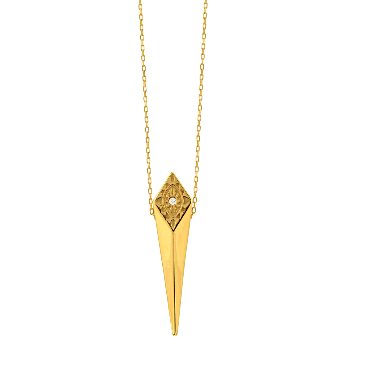 Pyramid Gold Vermeil Necklace