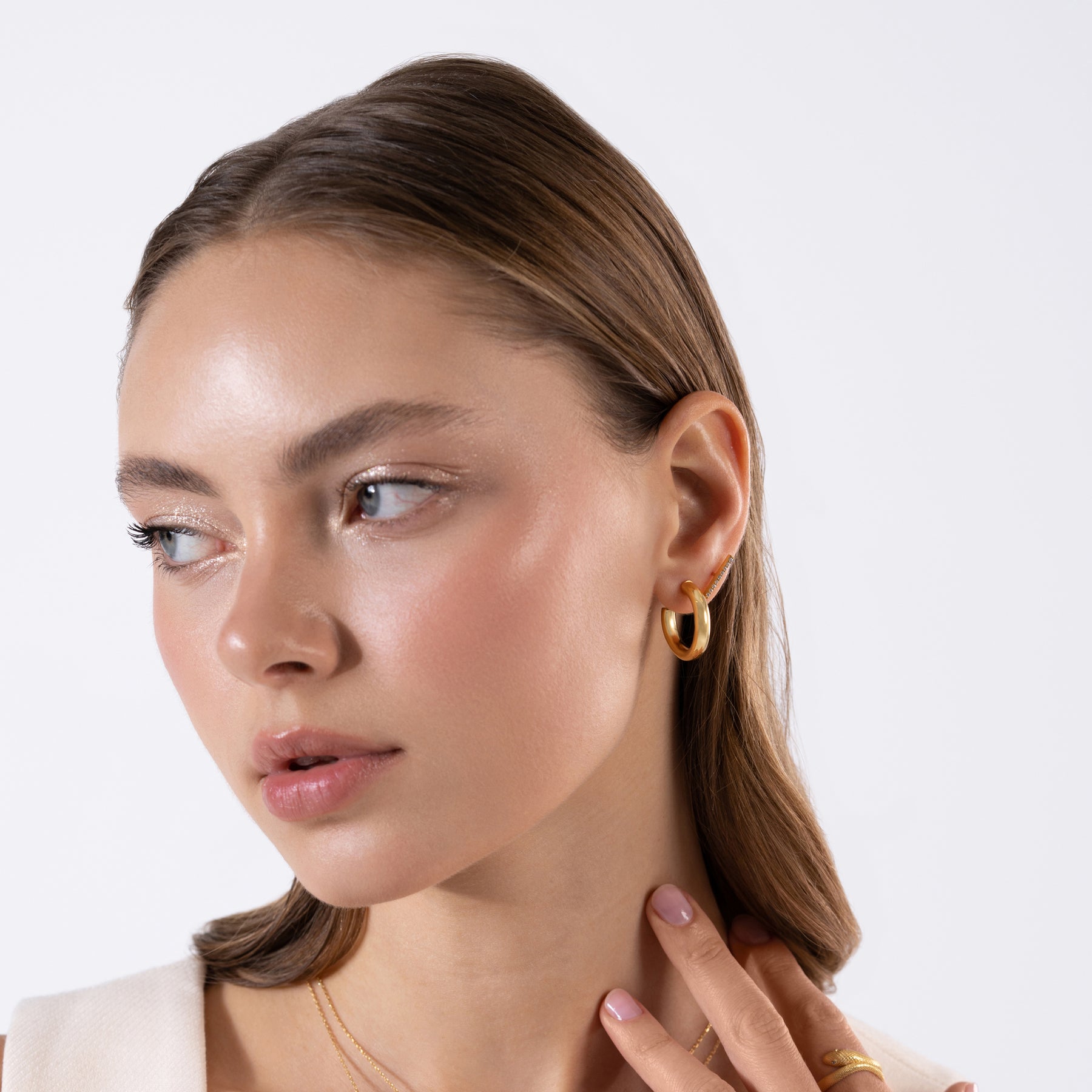 Bar Stud 24K Gold Vermeil Earrings