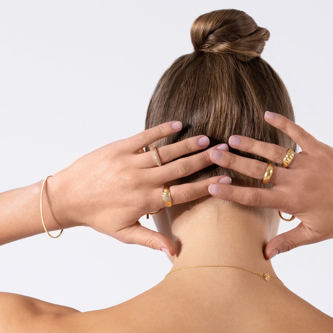 Cupola Sparkly Gold Ring