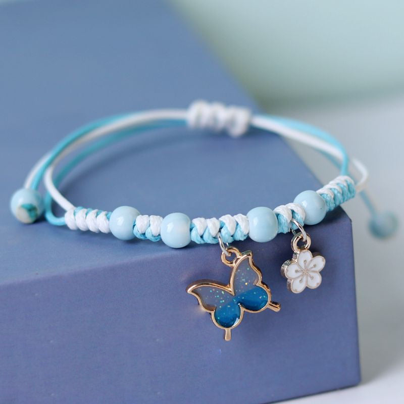 Blue Butterfly Charm Bracelet - Bracelets - Pretland | Spiritual Crystals & Jewelry