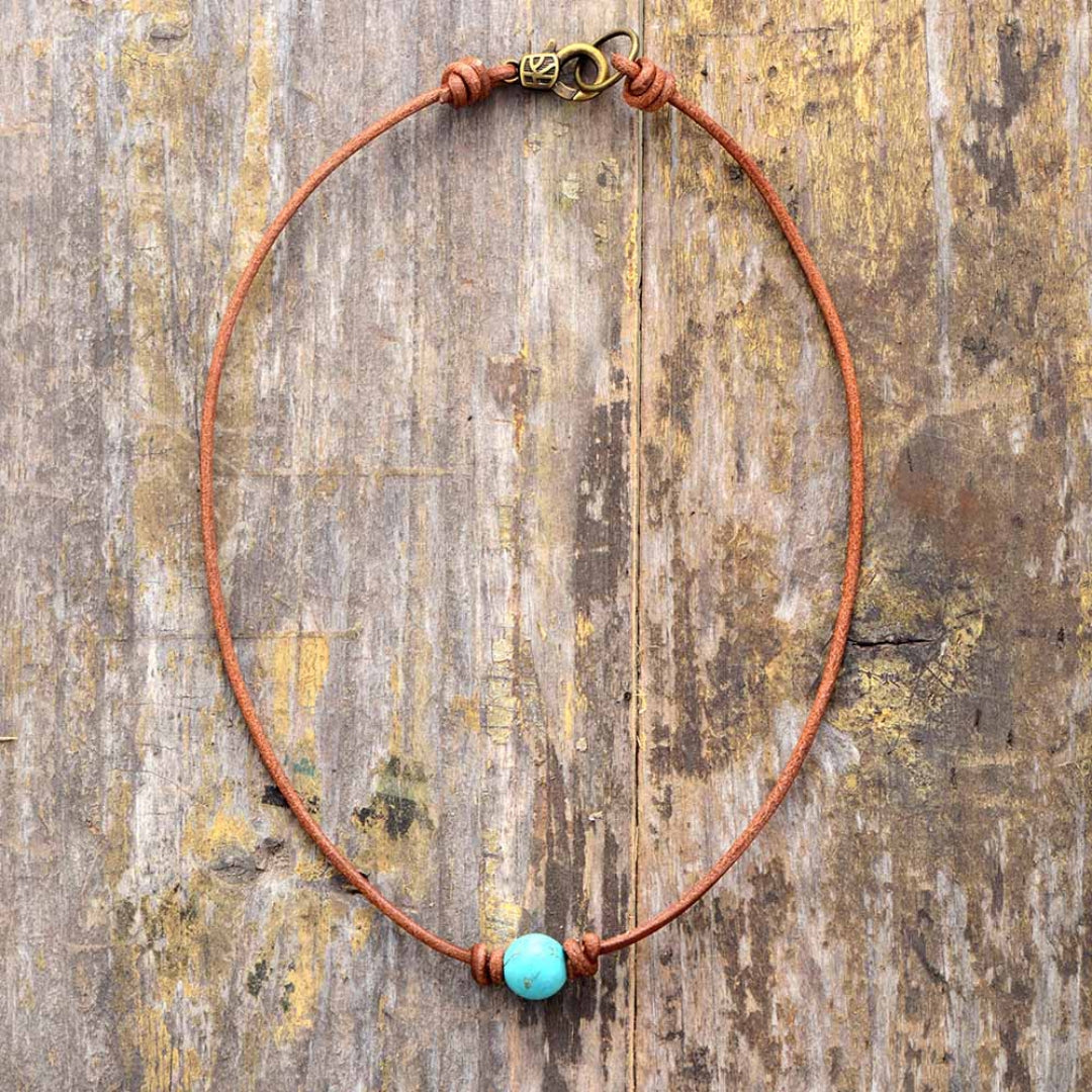 Lucky Turquoise Choker Necklace - Necklaces - Pretland | Spiritual Crystals & Jewelry