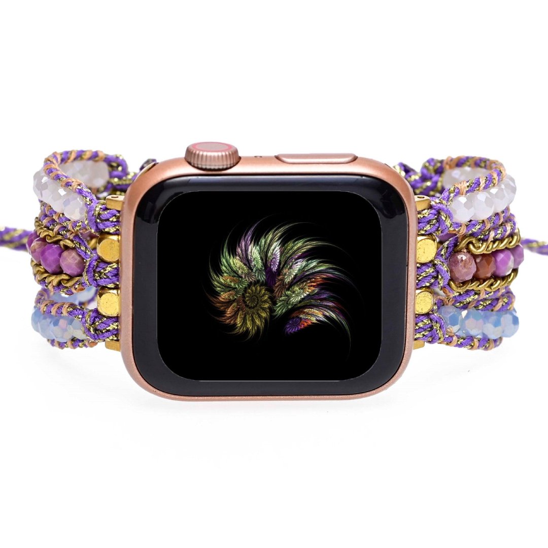 Boho Purple Stone Apple Watch Strap - Apple Watch Straps - Pretland | Spiritual Crystals & Jewelry
