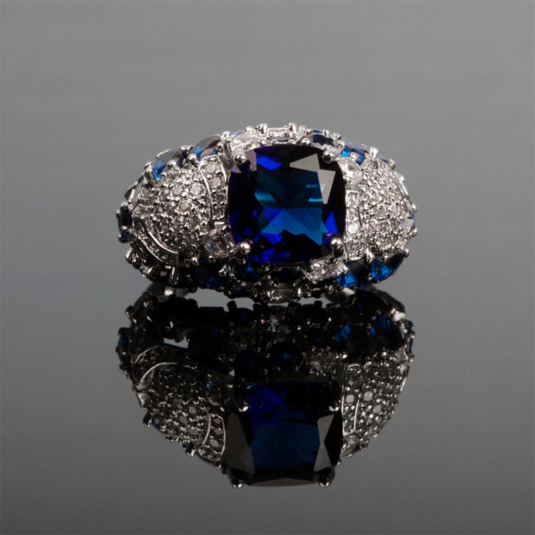 Royal Sapphire 925 Silver Ring - Rings - Pretland | Spiritual Crystals & Jewelry