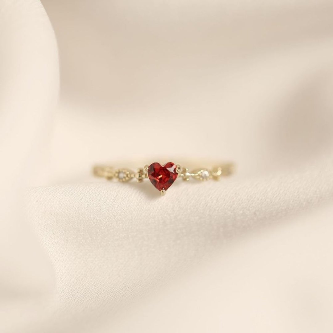 Love Ruby 14K Gold Plated Silver Ring - Rings - Pretland | Spiritual Crystals & Jewelry