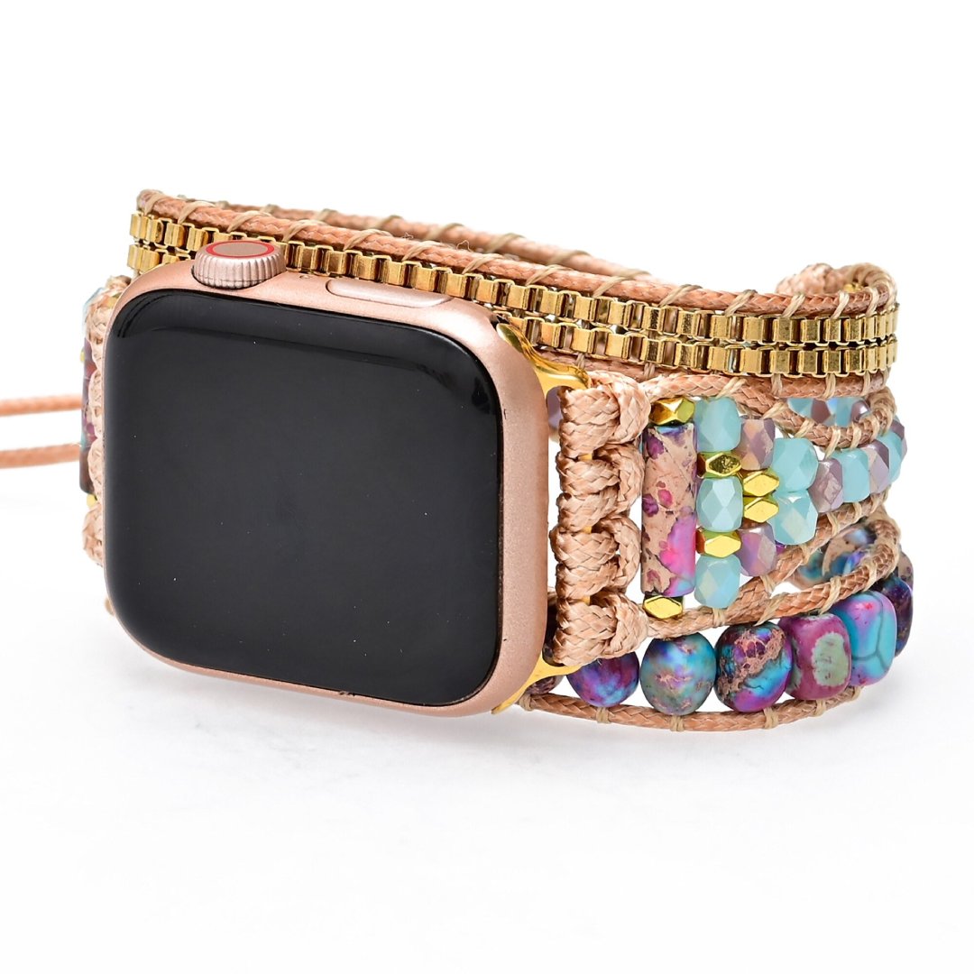 Spiritual Purple Jasper Apple Watch Strap - Apple Watch Straps - Pretland | Spiritual Crystals & Jewelry