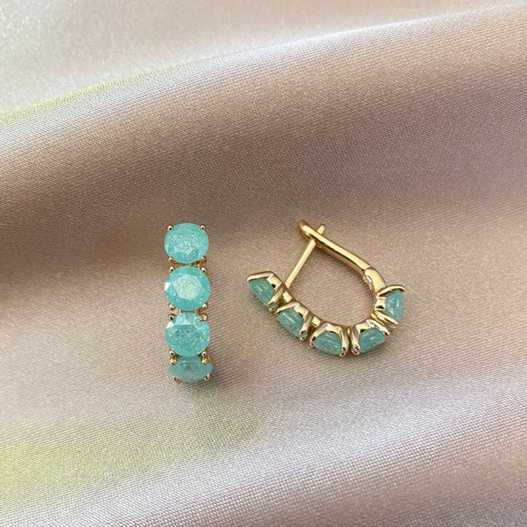 Luxury Zirconia Gold Plated Drop Earrings - Earrings - Pretland | Spiritual Crystals & Jewelry