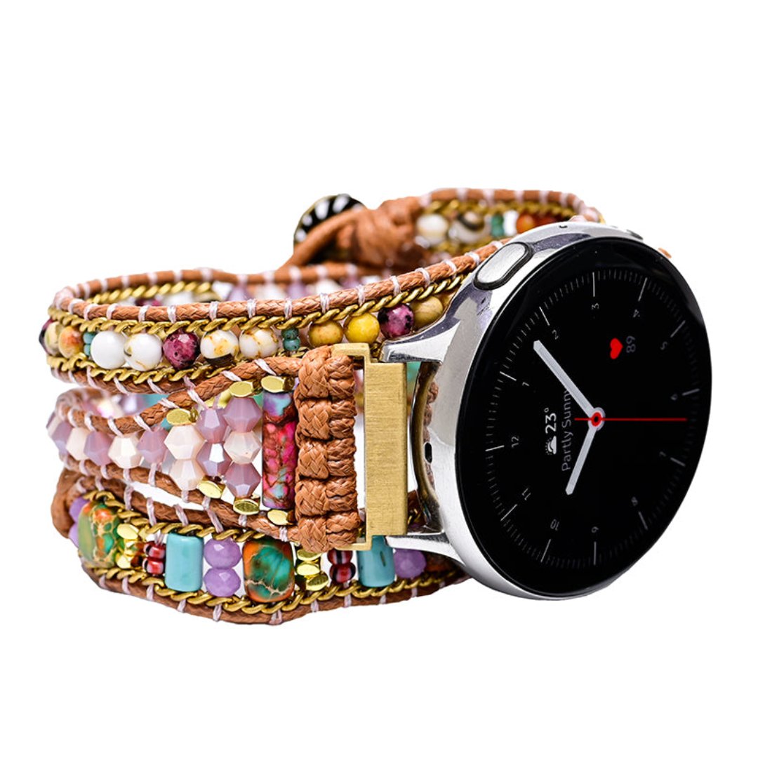 Colorful Natural Stone Samsung Watch Strap - Samsung Watch Straps - Pretland | Spiritual Crystals & Jewelry