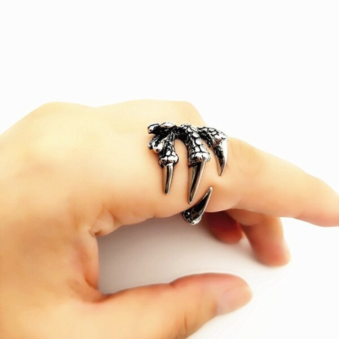 Retro Dragon Paw Adjustable Ring - Rings - Pretland | Spiritual Crystals & Jewelry