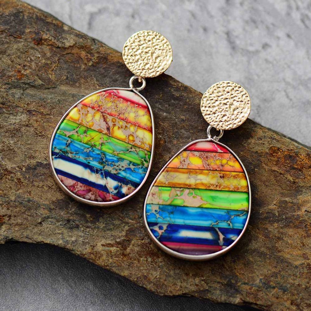 Spiritual 7 Chakra Energy Earrings - Earrings - Pretland | Spiritual Crystals & Jewelry