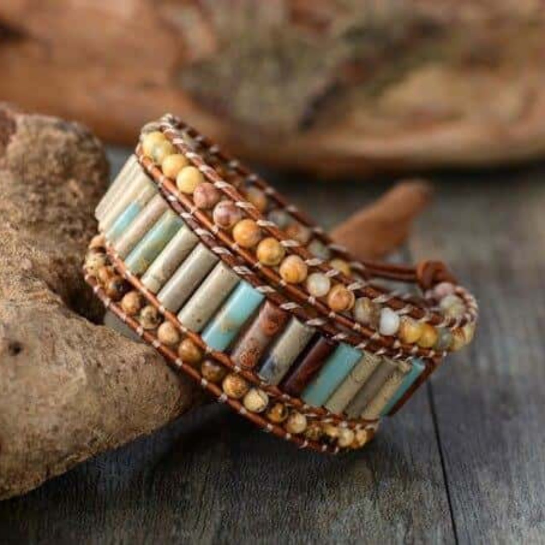 Bohemian Sunflower Charm Bracelet - Wrap Bracelets - Pretland | Spiritual Crystals & Jewelry