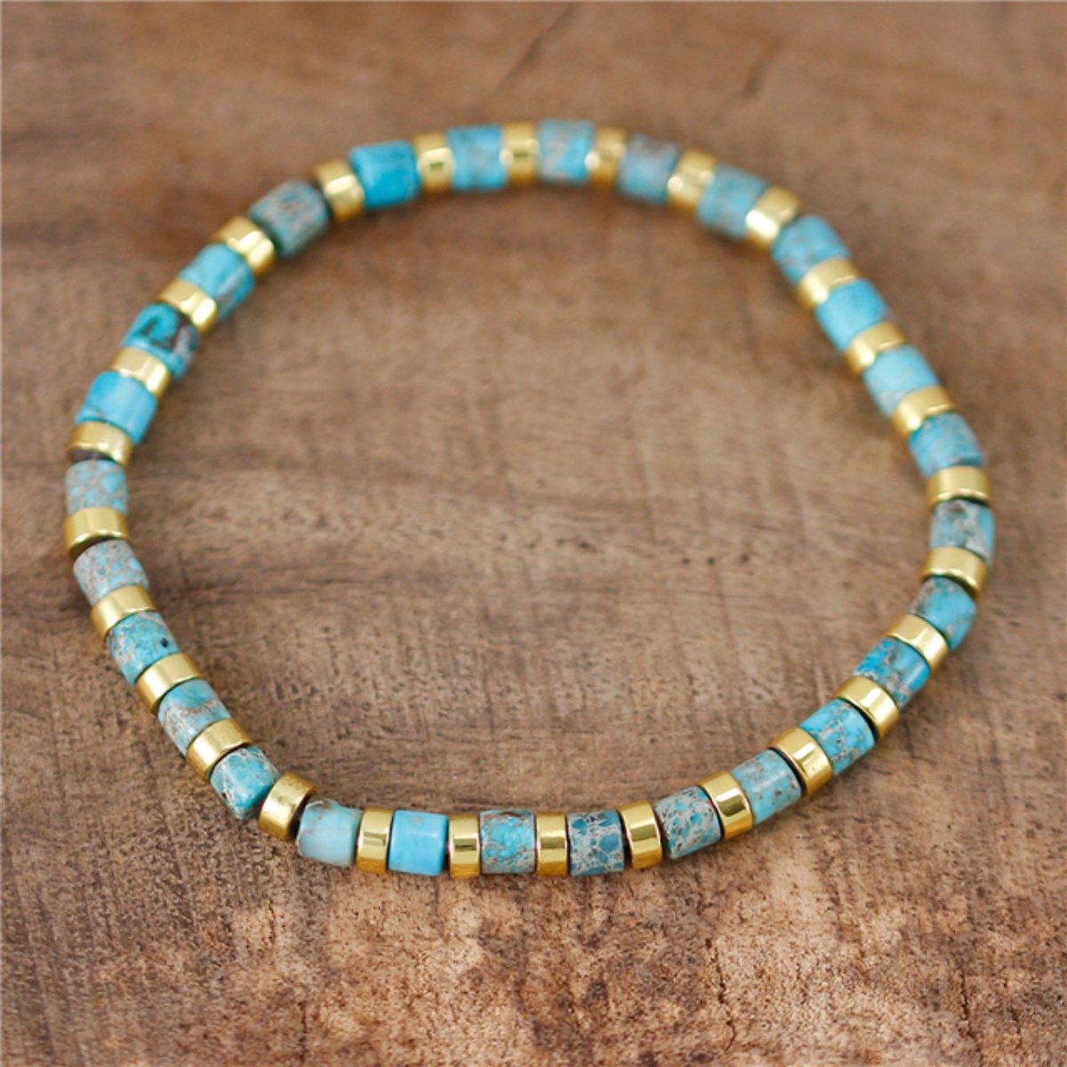 Ethnic Natural Stone Jaspers Beads Bracelet - Bracelets - Pretland | Spiritual Crystals & Jewelry