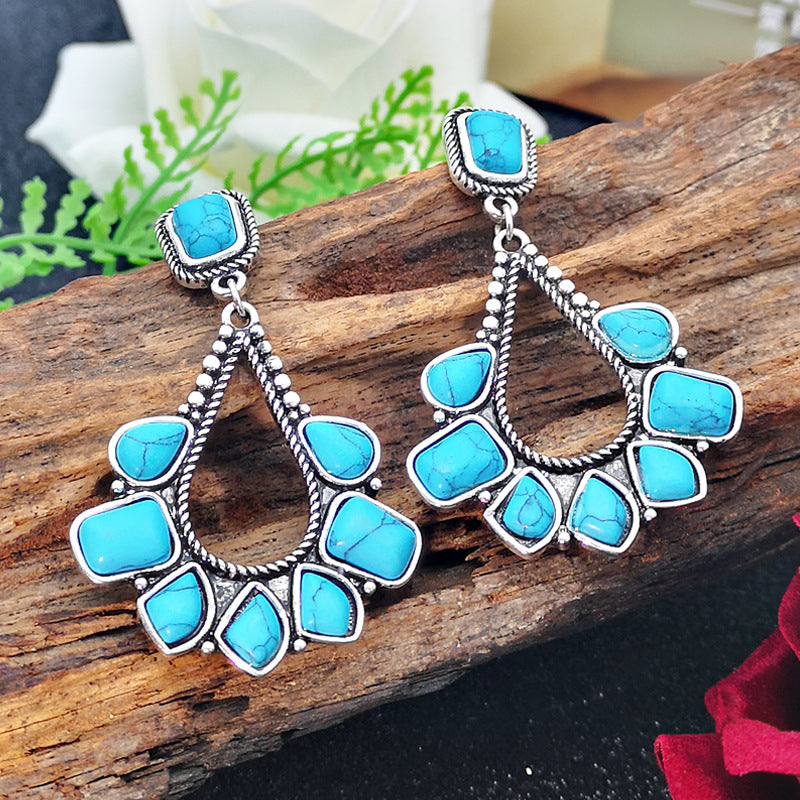 Spiritual Water Drop Turquoise Earrings - Earrings - Pretland | Spiritual Crystals & Jewelry