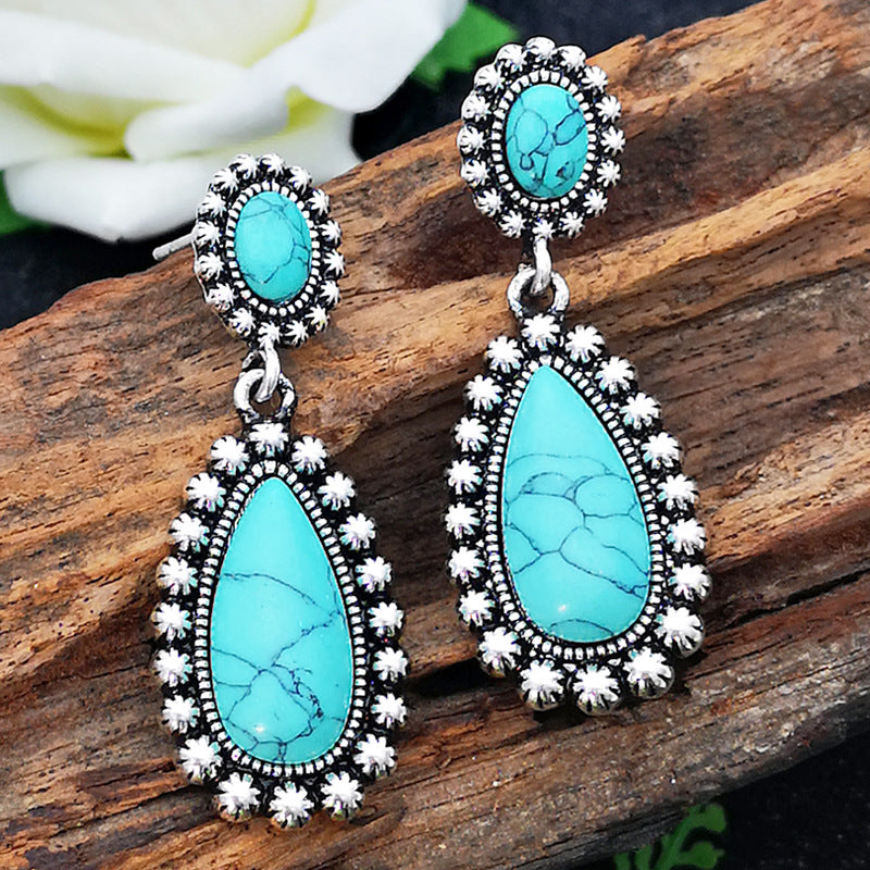 Spiritual Turquoise Boho Earrings - Earrings - Pretland | Spiritual Crystals & Jewelry
