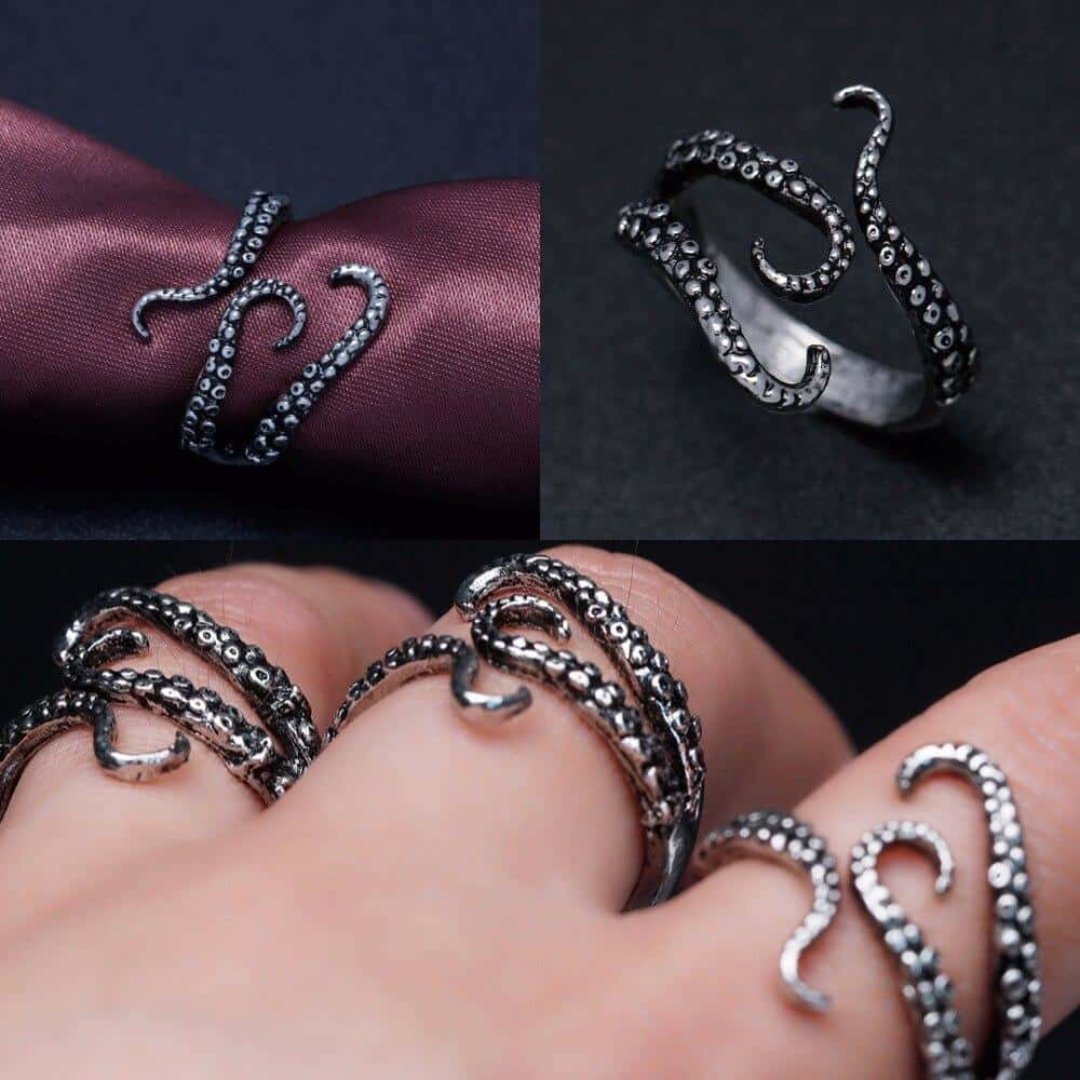 Boho Octopus Ring - Rings - Pretland | Spiritual Crystals & Jewelry