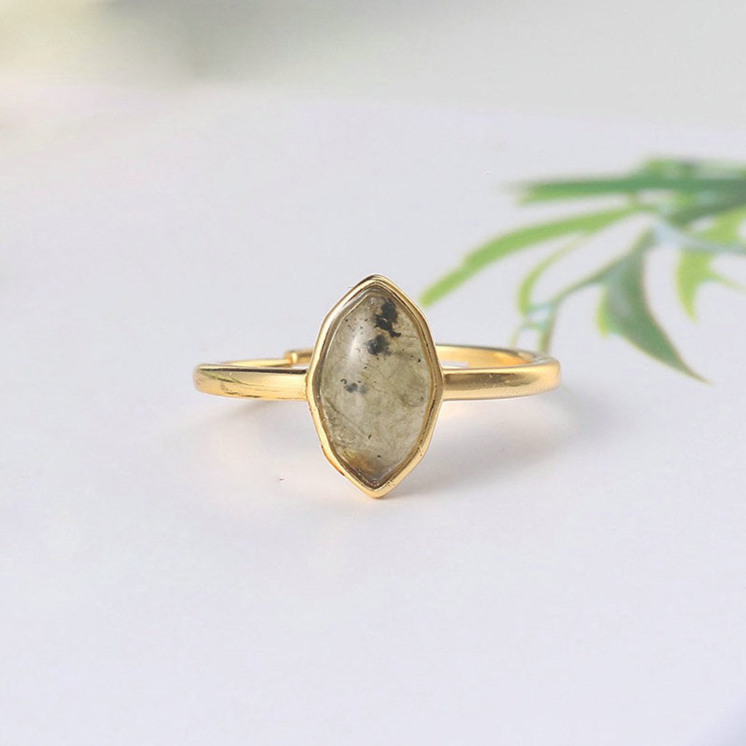 Spiritual Labradorite 14K Gold Plated Adjustable Ring - Rings - Pretland | Spiritual Crystals & Jewelry