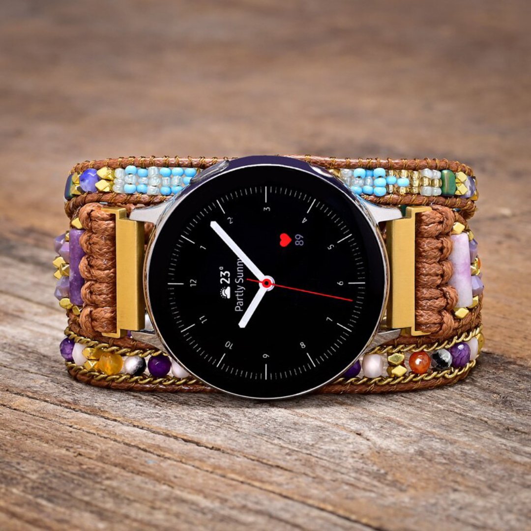 Exquisite Hematite Samsung Watch Strap - Samsung Watch Straps - Pretland | Spiritual Crystals & Jewelry