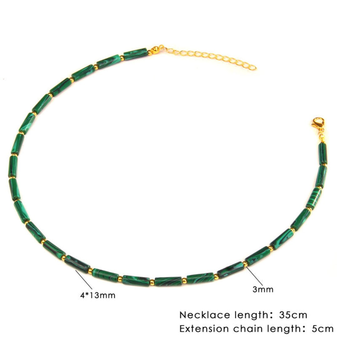 Natural Stone Tube Beads Necklaces - Necklaces - Pretland | Spiritual Crystals & Jewelry
