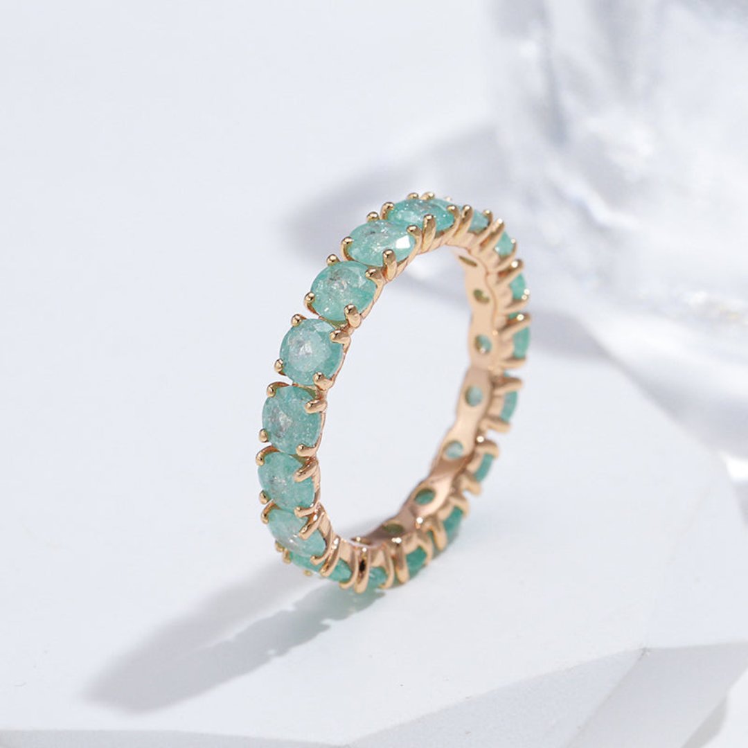 Luxury Zirconia Round Gold Plated Ring - Rings - Pretland | Spiritual Crystals & Jewelry