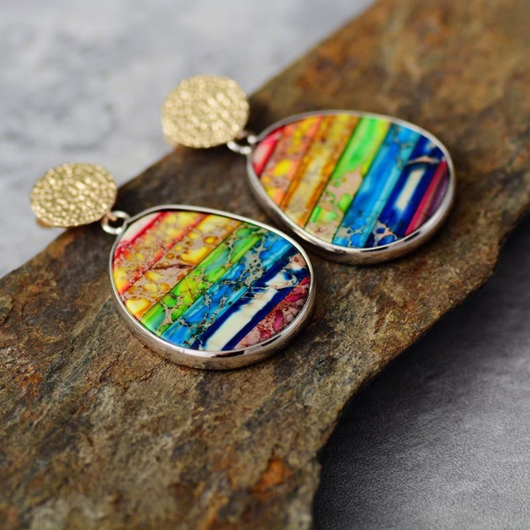 Spiritual 7 Chakra Energy Earrings - Earrings - Pretland | Spiritual Crystals & Jewelry