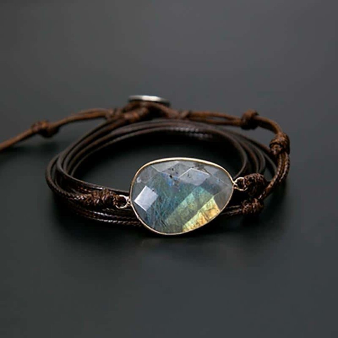 Boho Labradorite Bracelet - Wrap Bracelets - Pretland | Spiritual Crystals & Jewelry