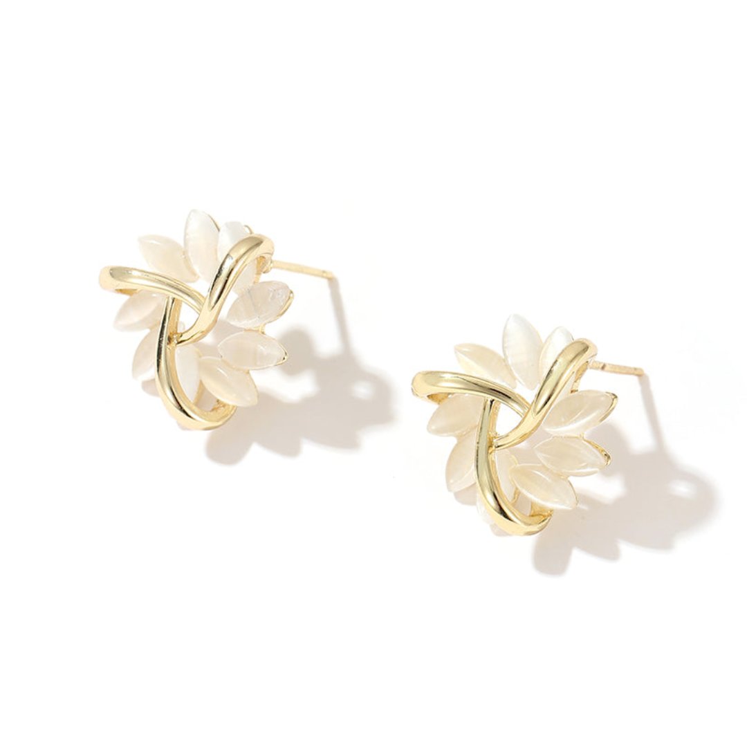 Elegant Opal Stud Earrings - Stud Earrings - Pretland | Spiritual Crystals & Jewelry
