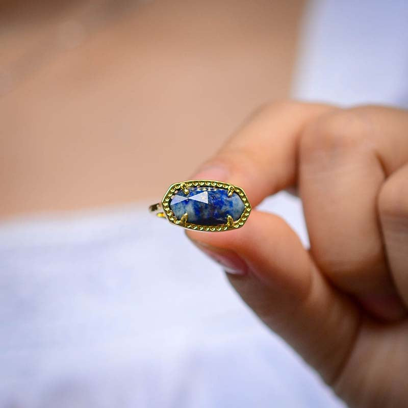 Natural Lapis Lazuli Special Ring - Rings - Pretland | Spiritual Crystals & Jewelry