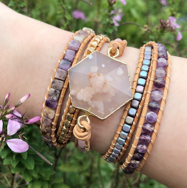 Natural Wonder Sakura Bracelet - Wrap Bracelets - Pretland | Spiritual Crystals & Jewelry