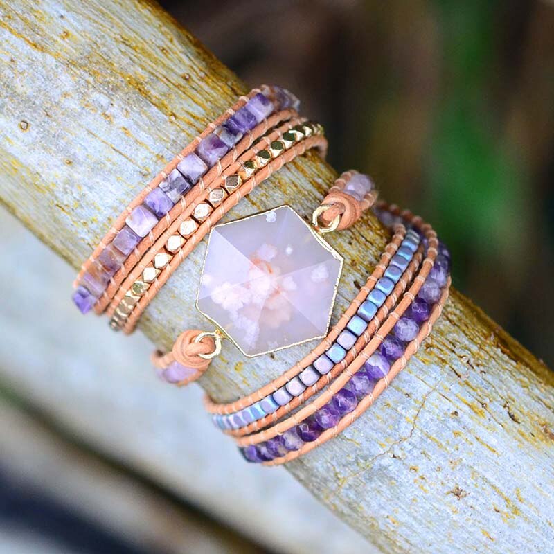 Natural Wonder Sakura Bracelet - Wrap Bracelets - Pretland | Spiritual Crystals & Jewelry