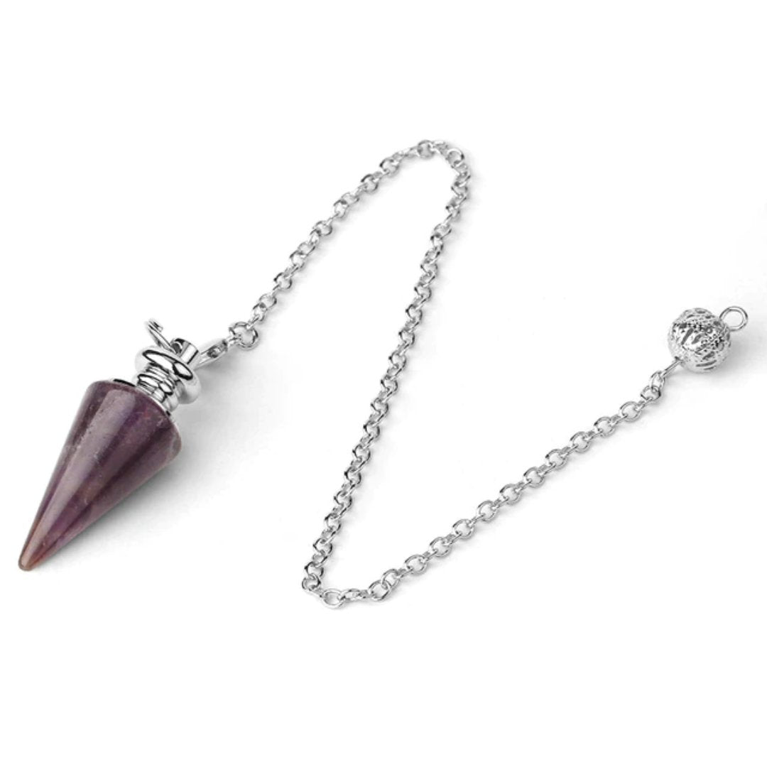 Spiritual Stone Conical Pendulum - Amethyst - Natural Stones - Pretland | Spiritual Crystals & Jewelry