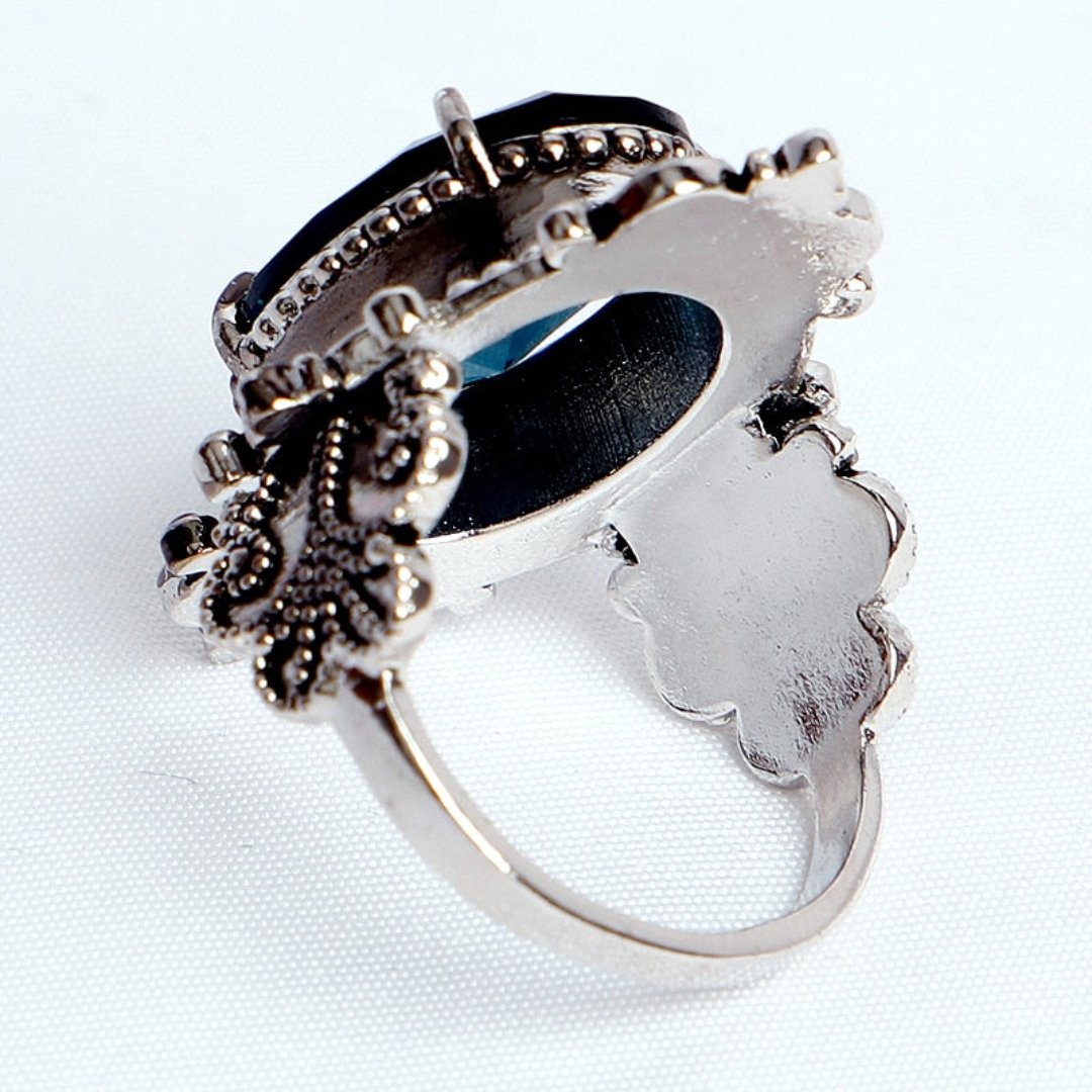 Blue Sapphire 925 Sterling Silver Ring - Rings - Pretland | Spiritual Crystals & Jewelry