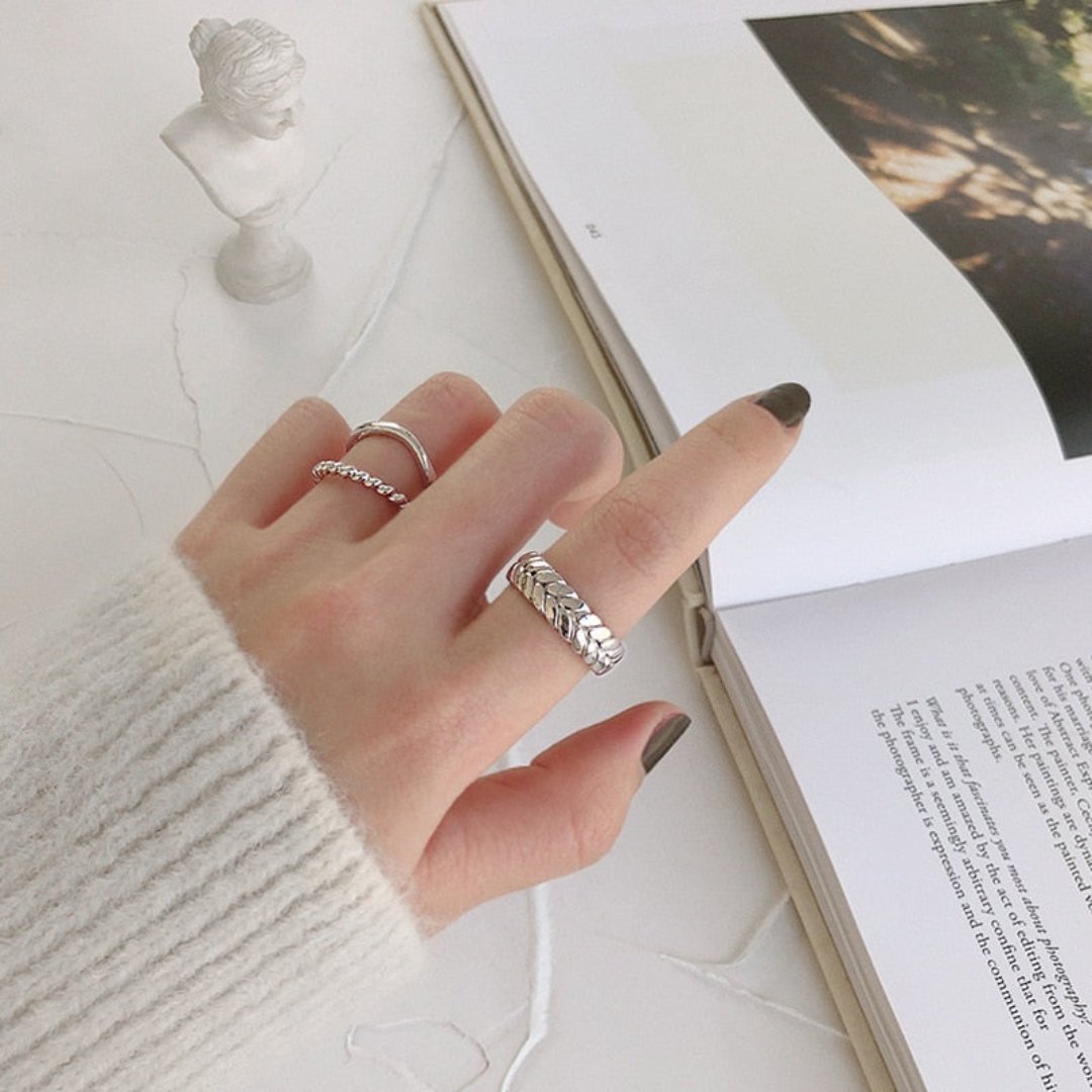 Lucia 925 Sterling Silver Adjustable Ring - Rings - Pretland | Spiritual Crystals & Jewelry