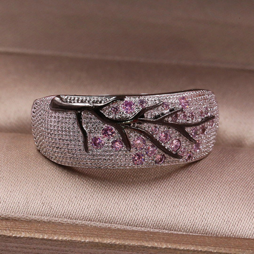 Elegant Tree of Zirconia Ring - Rings - Pretland | Spiritual Crystals & Jewelry