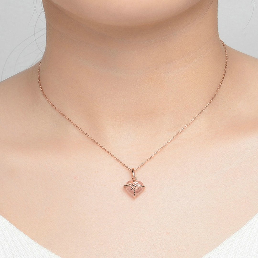 Romantic Rose Quartz 18K Gold Plated Necklace - Necklaces - Pretland | Spiritual Crystals & Jewelry