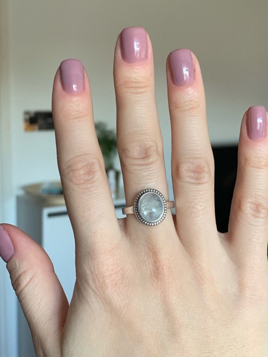 Natural Moonstone Silver Ring - Rings - Pretland | Spiritual Crystals & Jewelry