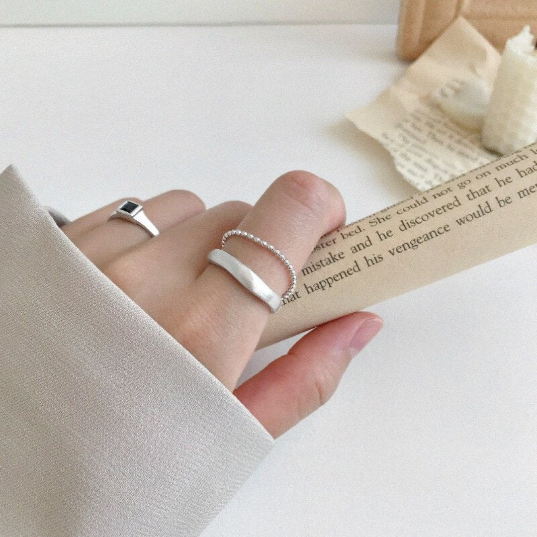 Fausta 925 Sterling Silver Adjustable Ring - Rings - Pretland | Spiritual Crystals & Jewelry