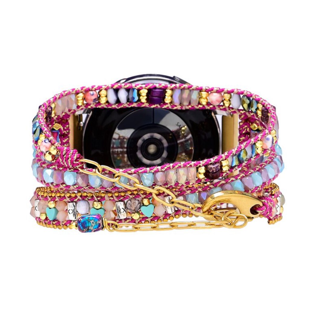 Gorgeous Pink Jasper Samsung Watch Strap - Samsung Watch Straps - Pretland | Spiritual Crystals & Jewelry