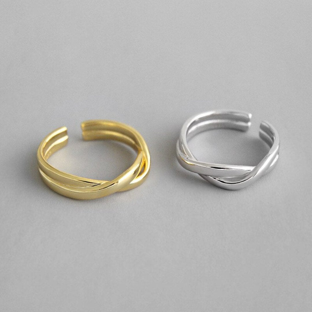 Belinda 925 Sterling Silver Adjustable Ring - Rings - Pretland | Spiritual Crystals & Jewelry