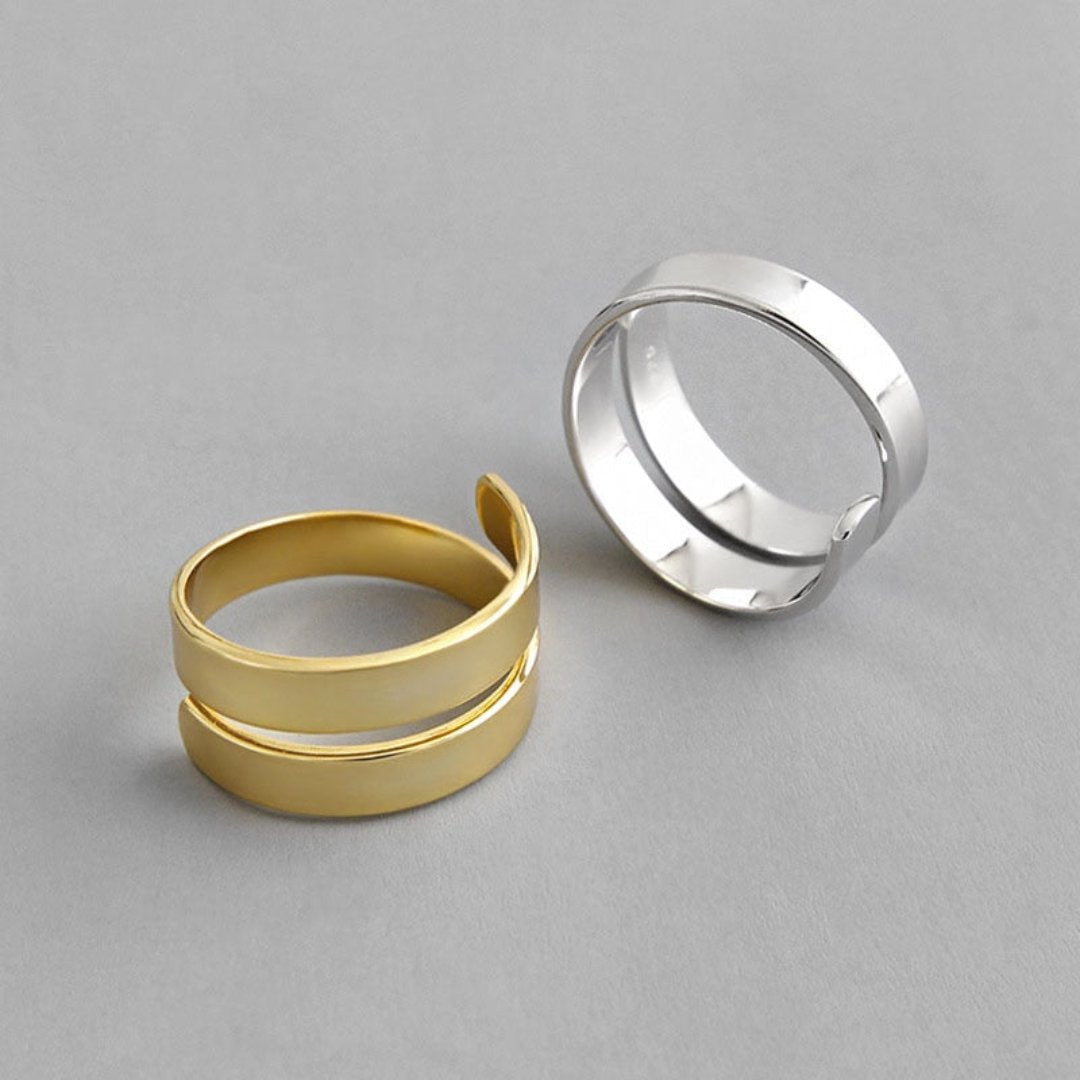 Spiral 925 Sterling Silver Adjustable Ring - Rings - Pretland | Spiritual Crystals & Jewelry