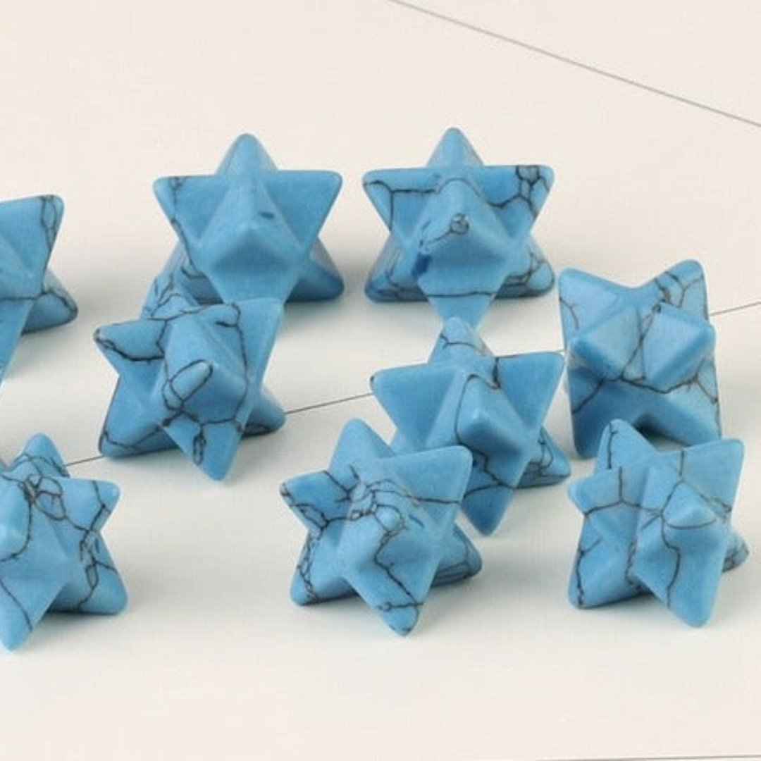 Calming Merkaba Crystal Stars - Blue Turquoise - Natural Stones - Pretland | Spiritual Crystals & Jewelry