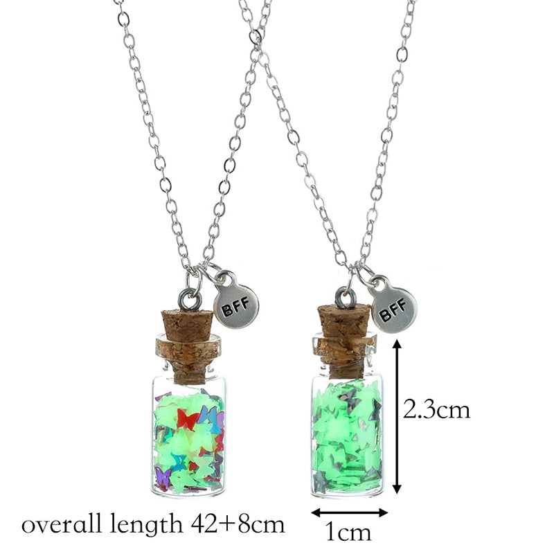 Butterfly Luminous Bottle Necklaces - Necklaces - Pretland | Spiritual Crystals & Jewelry