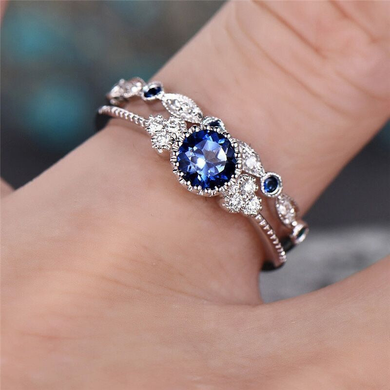 Luxury Zirconia Ring Set - Rings - Pretland | Spiritual Crystals & Jewelry