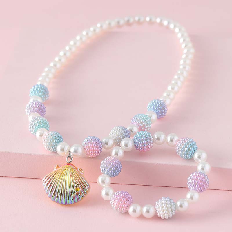 Shiny Shell Pearl Kids Jewelry Set - Bundle - Pretland | Spiritual Crystals & Jewelry