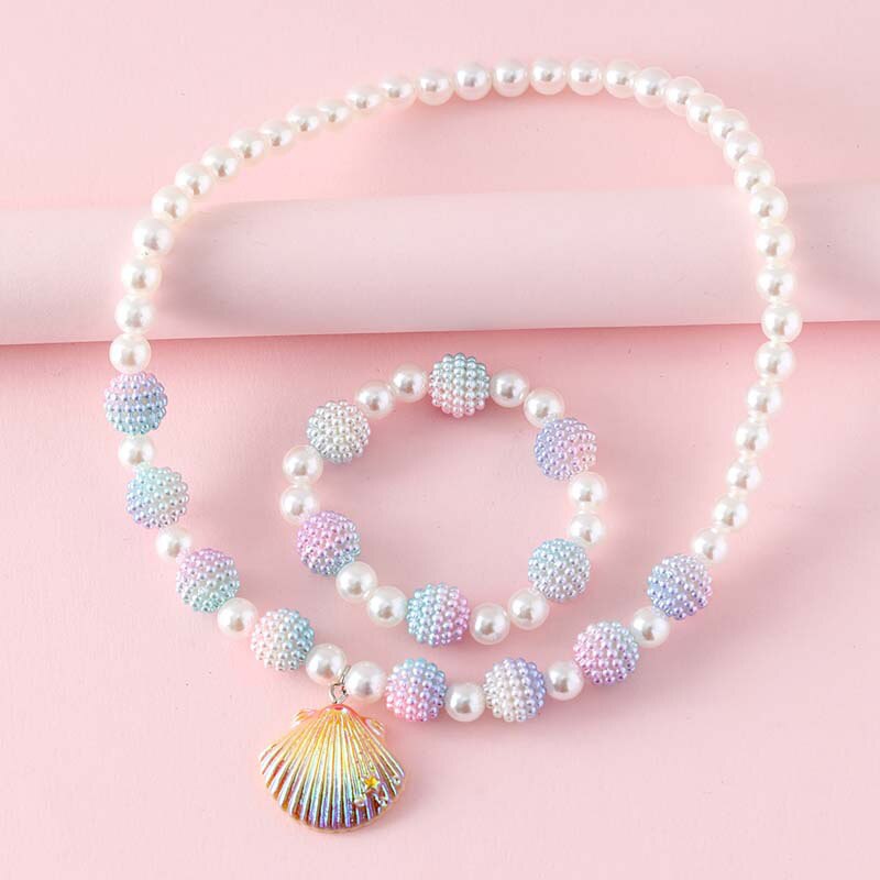 Shiny Shell Pearl Kids Jewelry Set - Bundle - Pretland | Spiritual Crystals & Jewelry