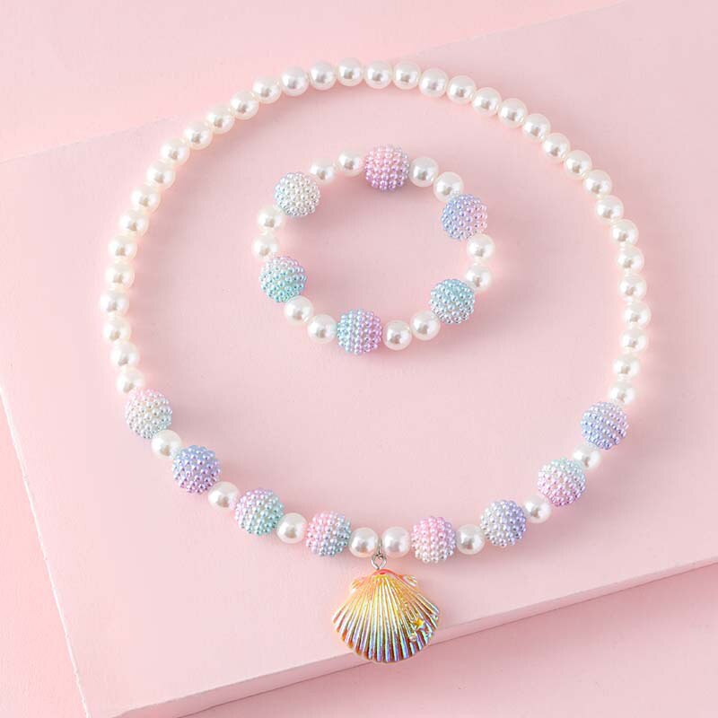 Shiny Shell Pearl Kids Jewelry Set - Bundle - Pretland | Spiritual Crystals & Jewelry