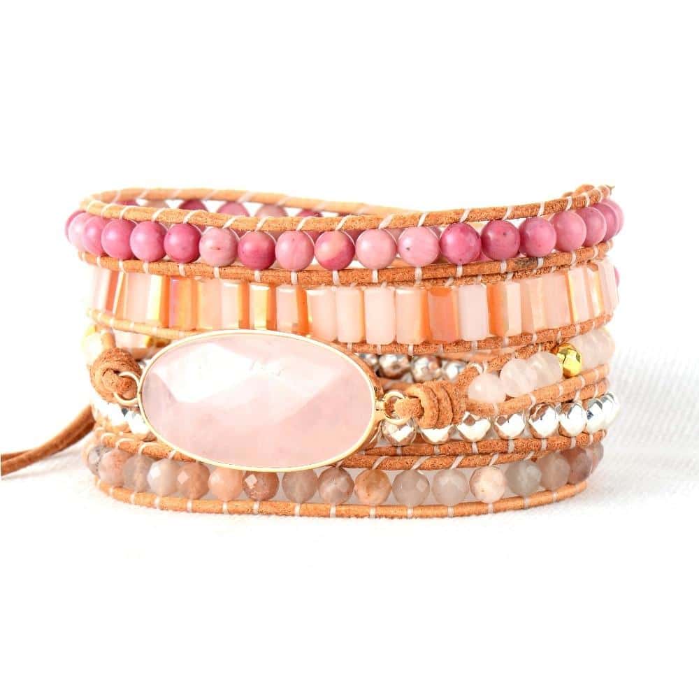 Dreamy Pink Wrap Bracelet - Wrap Bracelets - Pretland | Spiritual Crystals & Jewelry