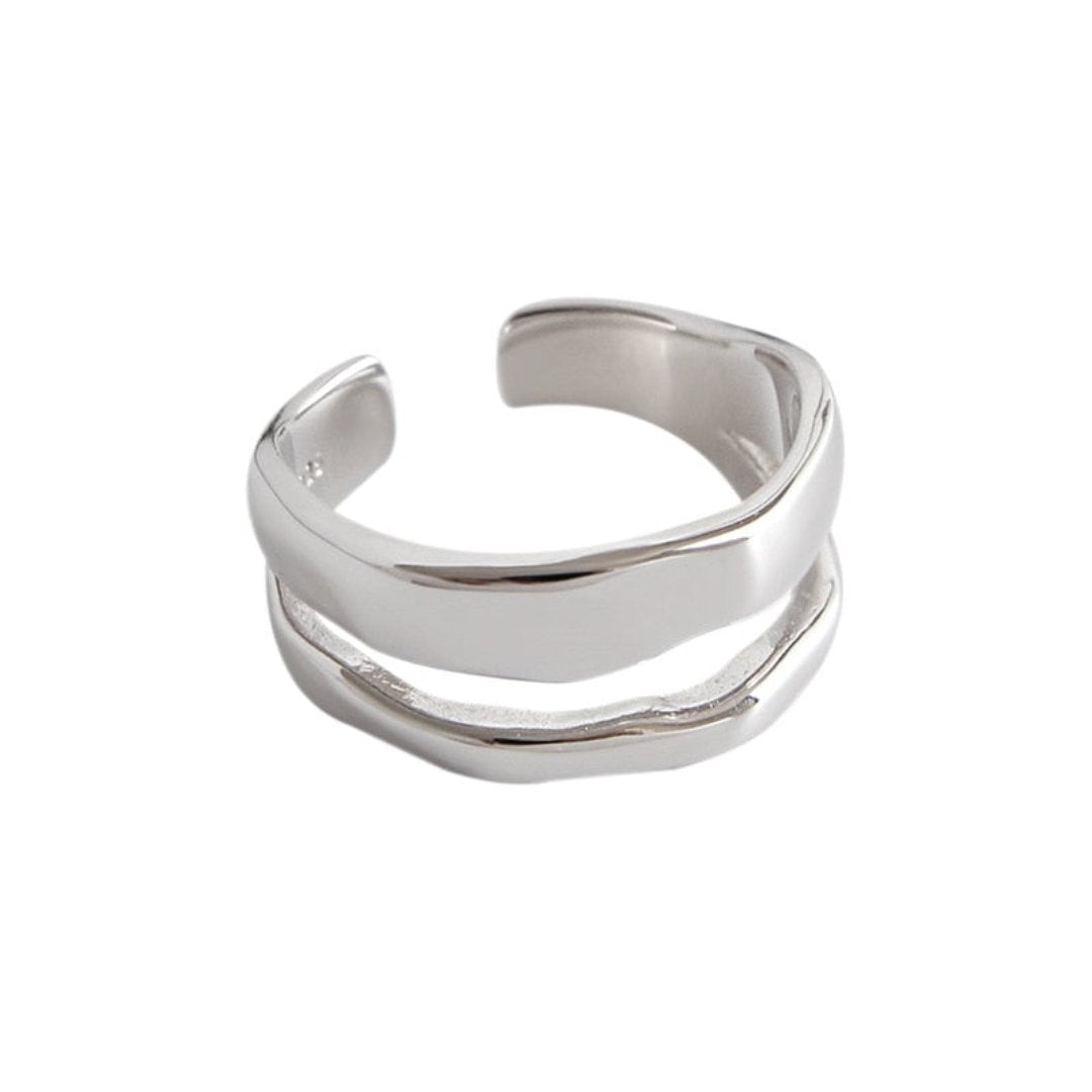 Dahlia 925 Sterling Silver Adjustable Ring - Silver - Rings - Pretland | Spiritual Crystals & Jewelry