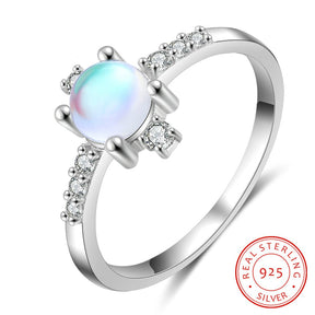 Charming Moonstone 925 Sterling Silver Ring - Rings - Pretland | Spiritual Crystals & Jewelry